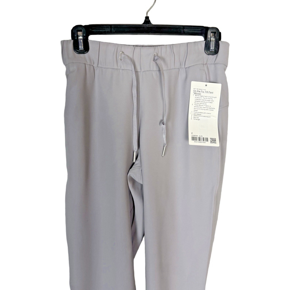 Lululemon New On The Fly 7/8 Pant (Woven) Silverscreen Mid-rise - Picture 4 of 12